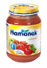 snack with strawberries without added sugar Hamánek