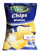 Chips gesalzen geriffelt crust Croc