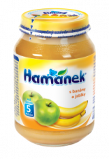 snack banana with apples Hamánek