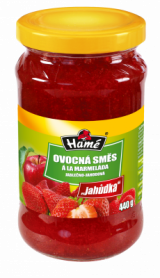 fruit mixture and strawberry jam la Hamé