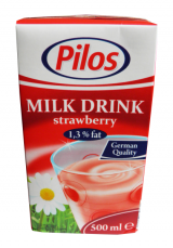 Pilos strawberry milk drink
