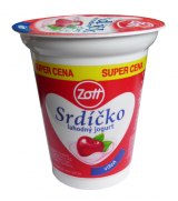 Heart cherry yogurt