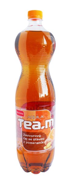 Aquila team ginger tea with juice from oranges