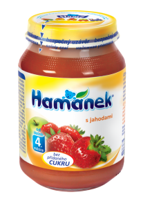 snack with strawberries without added sugar Hamánek