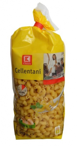 Classic pasta raw Cellentani