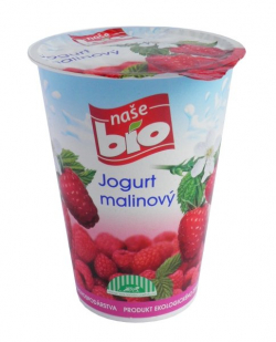 Our Bio raspberry yogurt