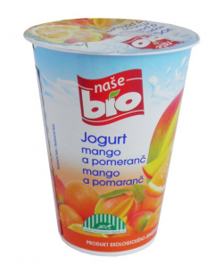 Our Bio yogurt and mango orange