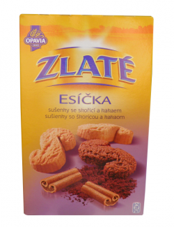 Golden esses cookies with cinnamon and cocoa Opavia